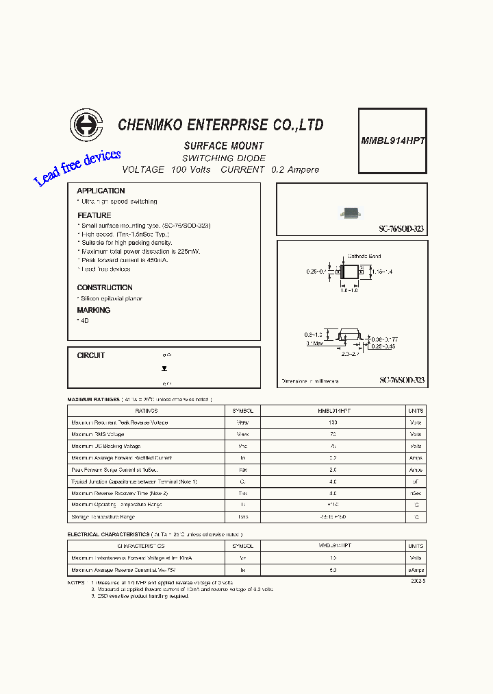 MMBL914HPT_4615824.PDF Datasheet