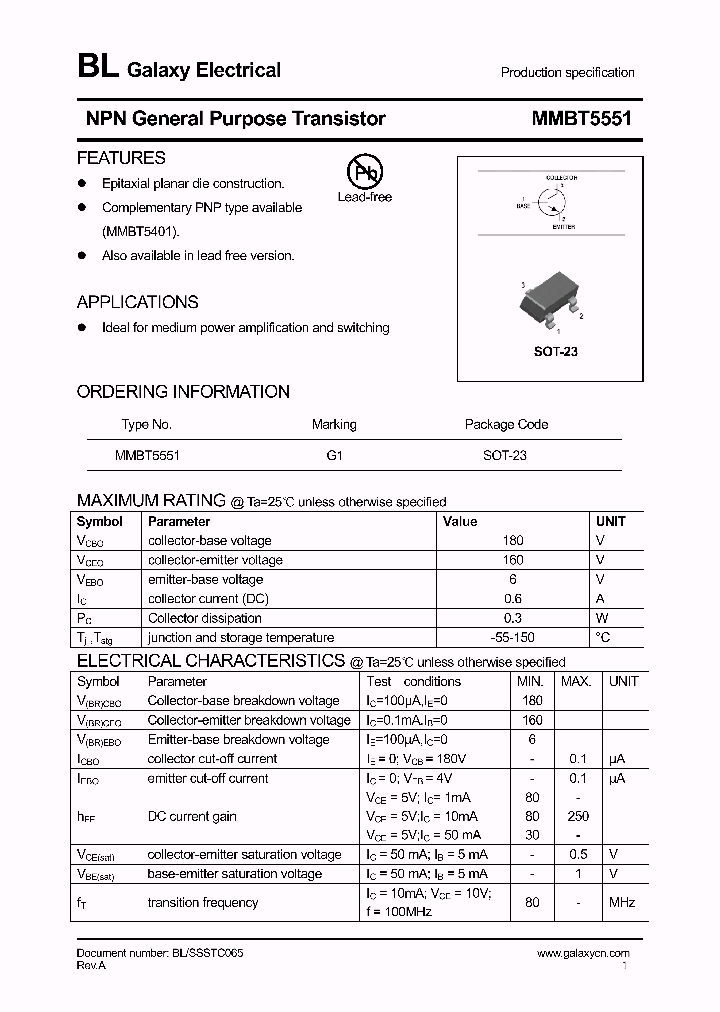 MMBT5551_4197292.PDF Datasheet