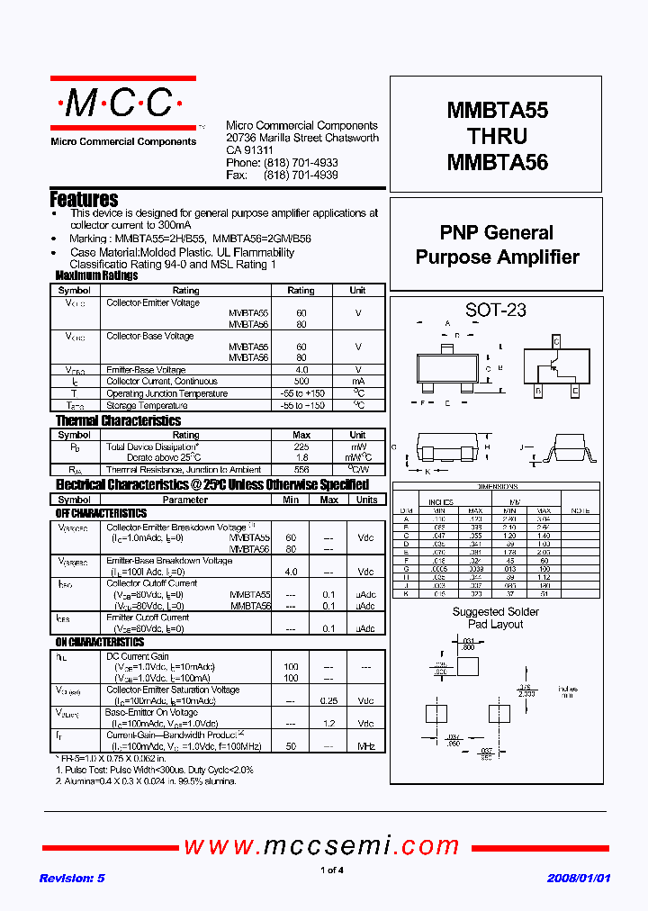 MMBTA55_4744940.PDF Datasheet