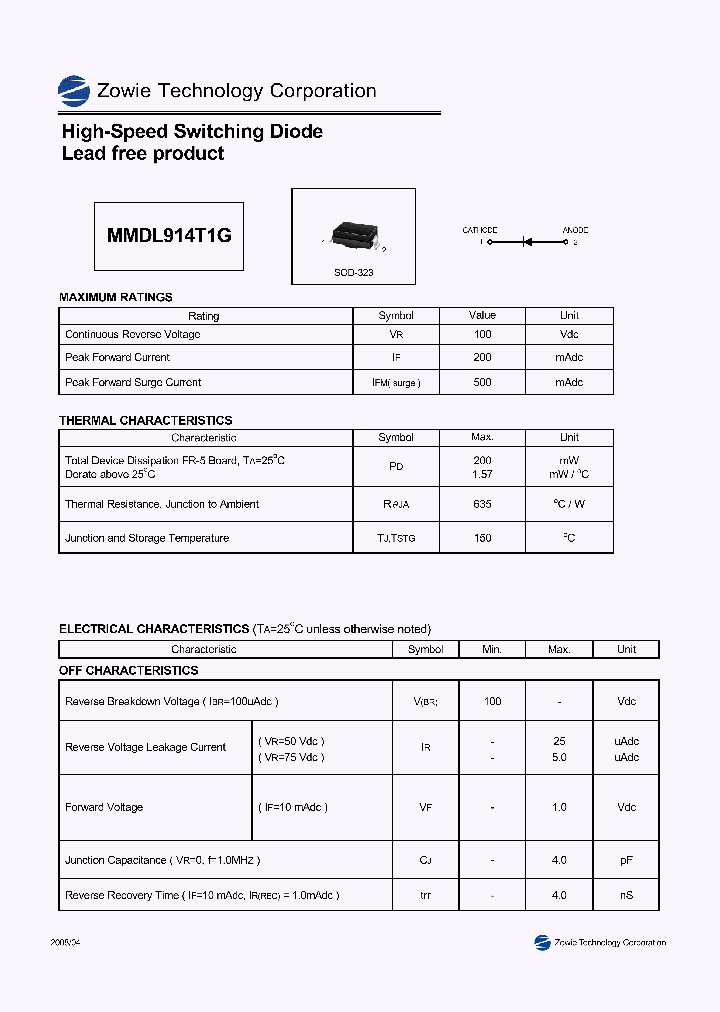 MMDL914T1G_4919225.PDF Datasheet