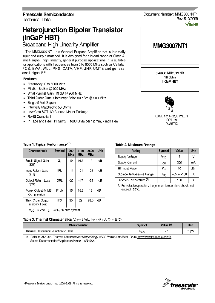 MMG3007NT1_4237285.PDF Datasheet