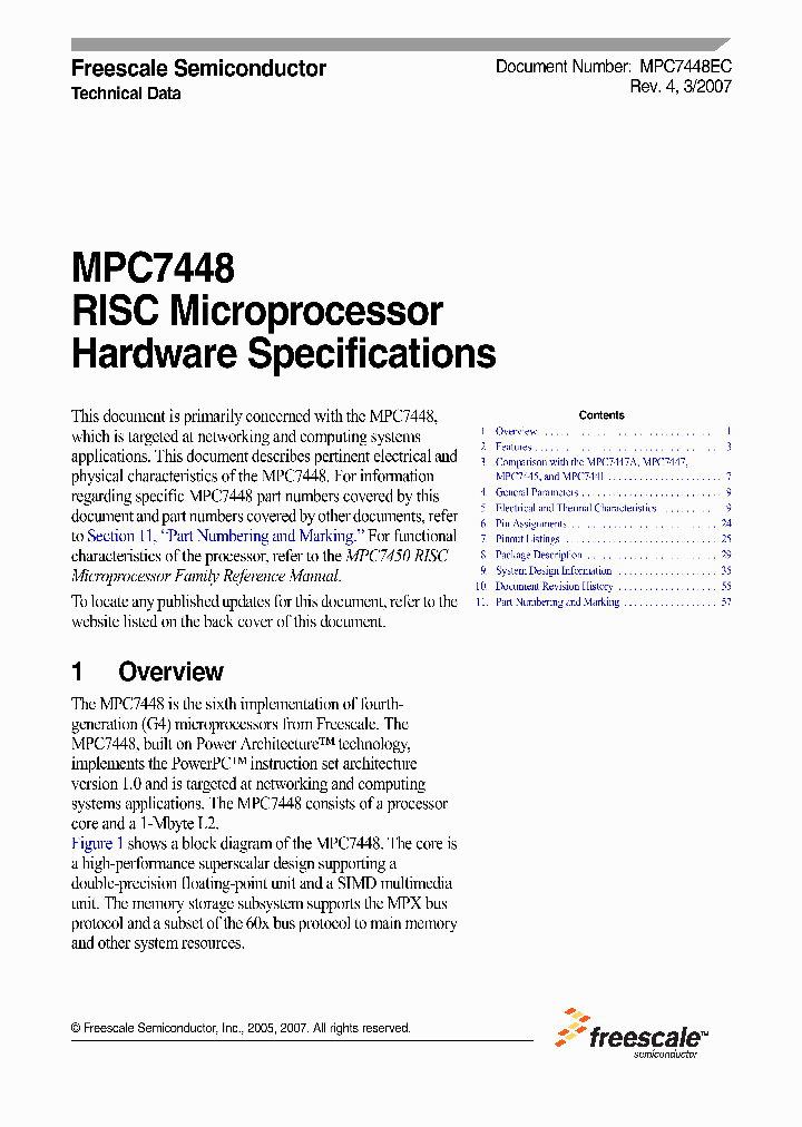 MPC7441_4290066.PDF Datasheet