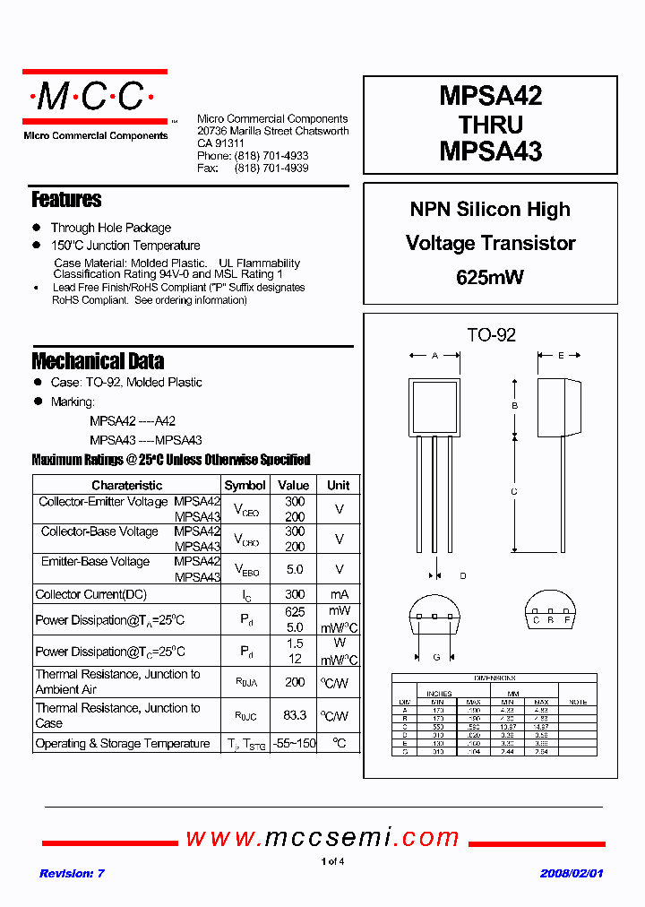 MPSA42-BP_4801598.PDF Datasheet