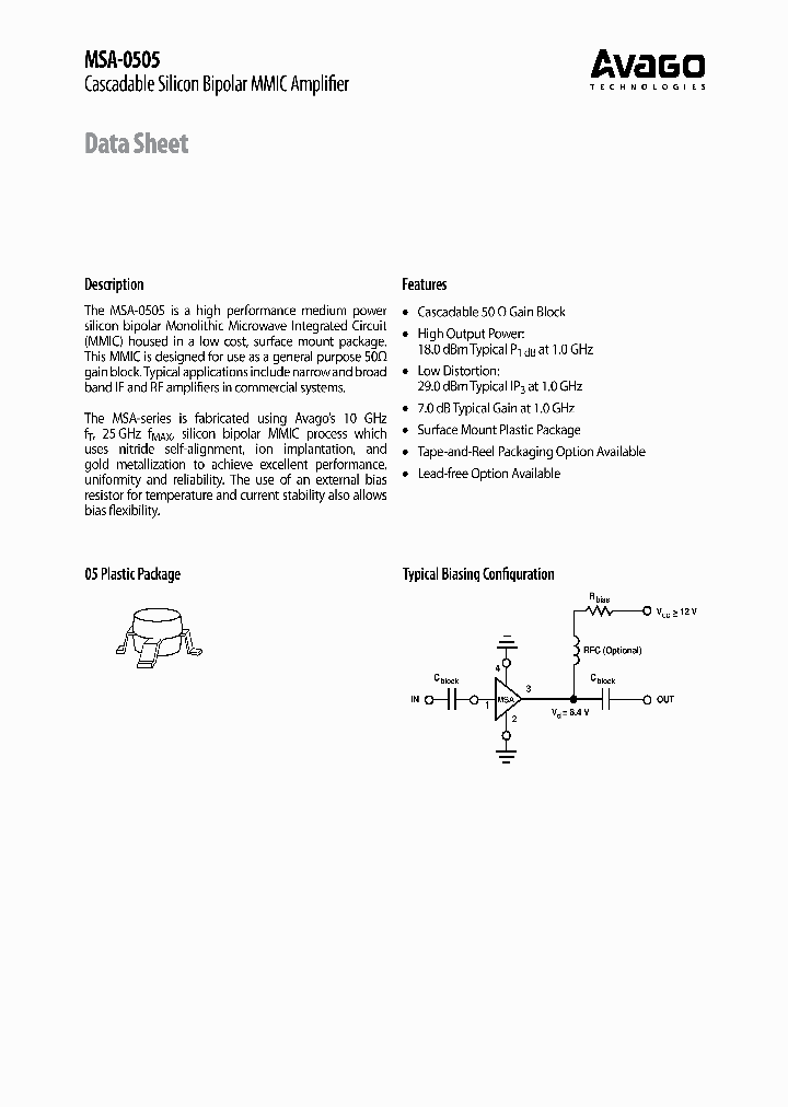 MSA-0505_4367889.PDF Datasheet