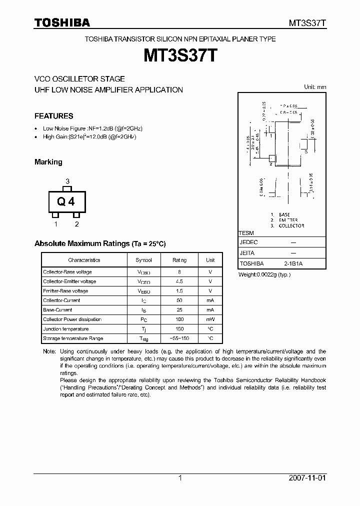 MT3S37T_4366797.PDF Datasheet