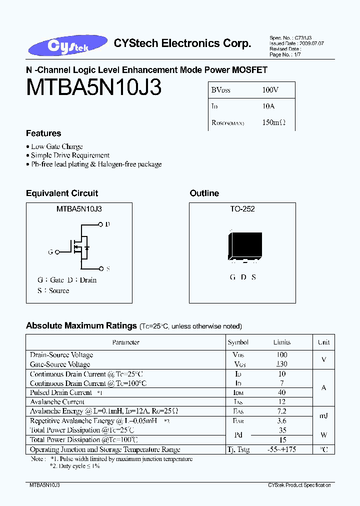 MTBA5N10J3_4521984.PDF Datasheet