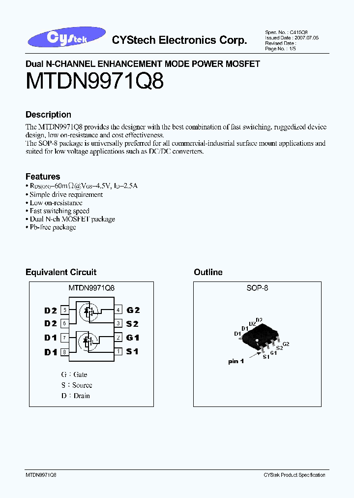MTDN9971Q8_4532119.PDF Datasheet