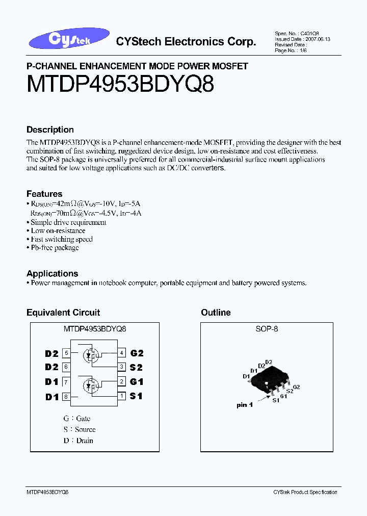MTDP4953BDYQ8_4521216.PDF Datasheet