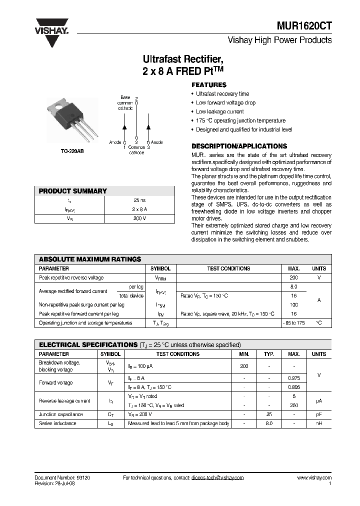 MUR1620CT_4360885.PDF Datasheet