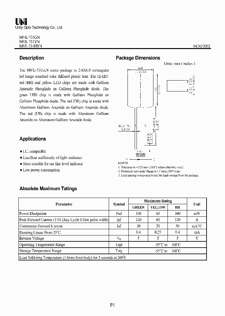 MVL-731HRN_4212730.PDF Datasheet