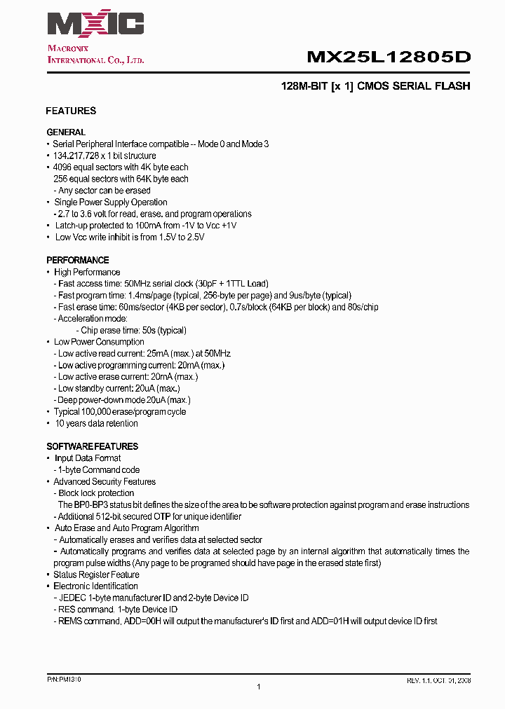 MX25L12805D_4375206.PDF Datasheet