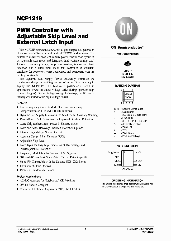 NCP1219AD65R2G_4428430.PDF Datasheet