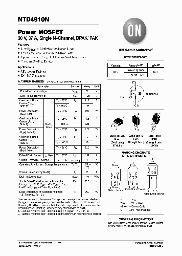 NTD4910NT4G_4543208.PDF Datasheet