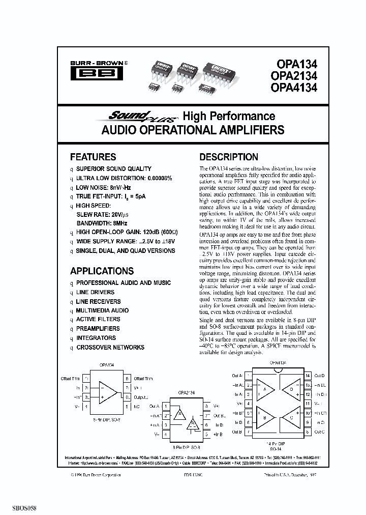 OPA134UAG4_4772864.PDF Datasheet