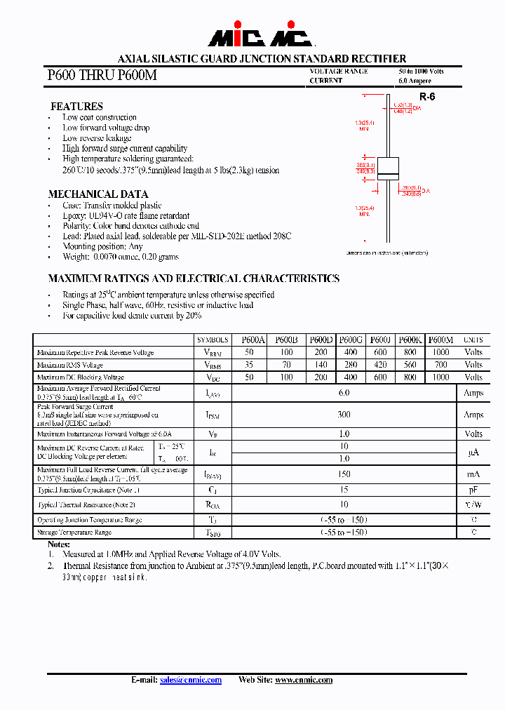 P600A_4607709.PDF Datasheet