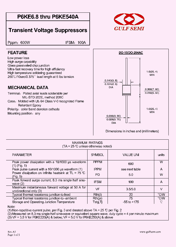 P6KE150A_4619639.PDF Datasheet