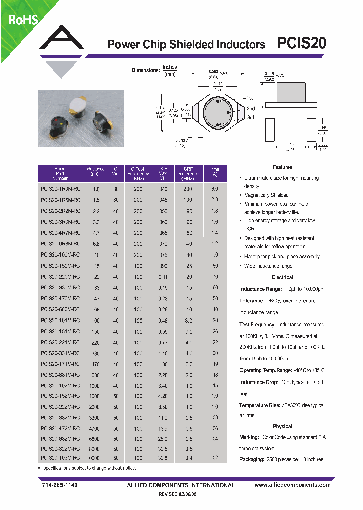 PCIS20-152M-RC_4607704.PDF Datasheet