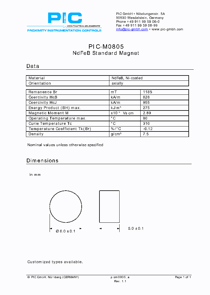 PIC-M0805_4503854.PDF Datasheet