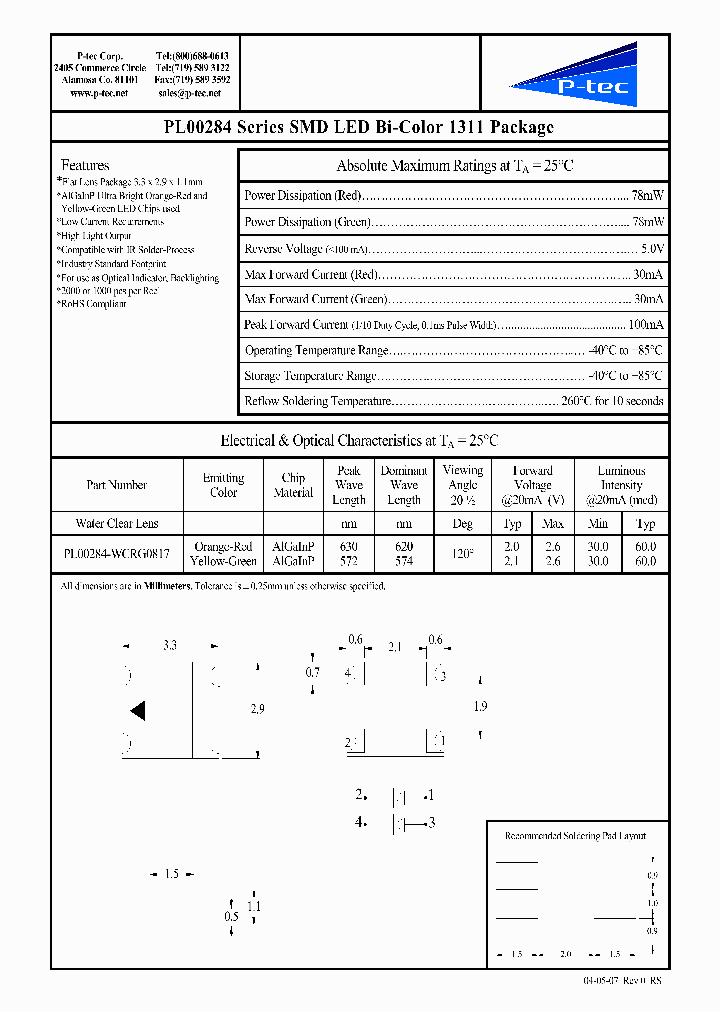 PL00284-WCRG0817_4694888.PDF Datasheet