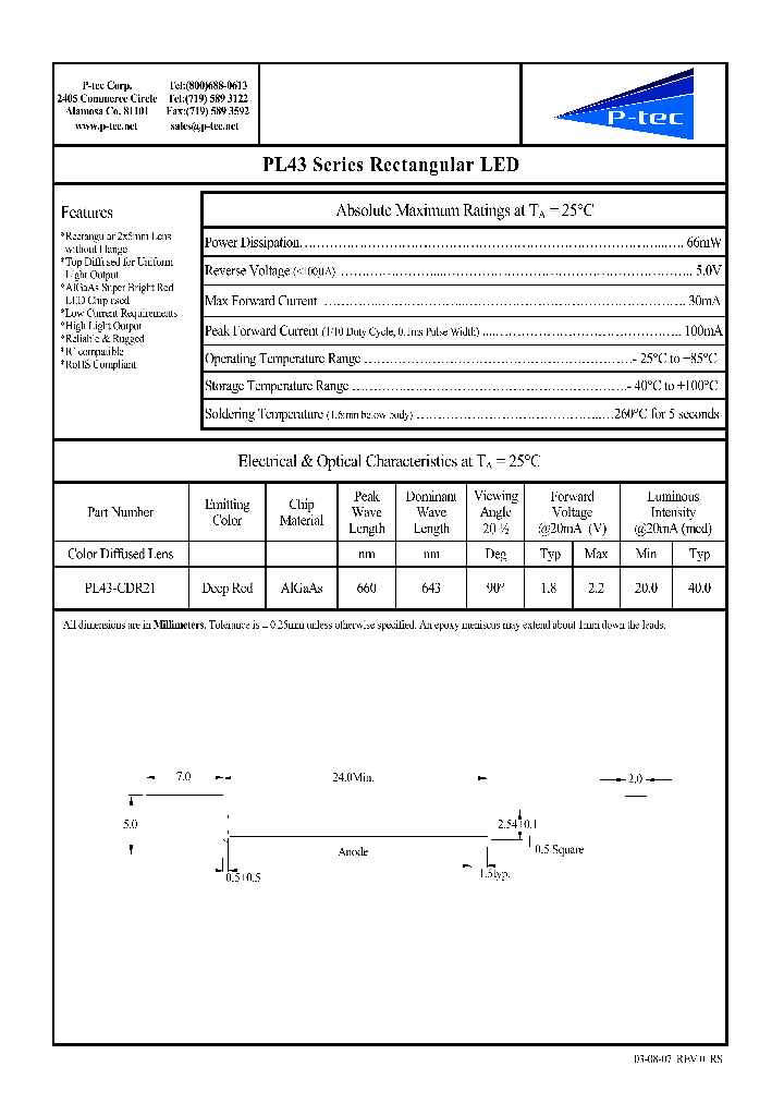 PL43-CDR21_4599001.PDF Datasheet