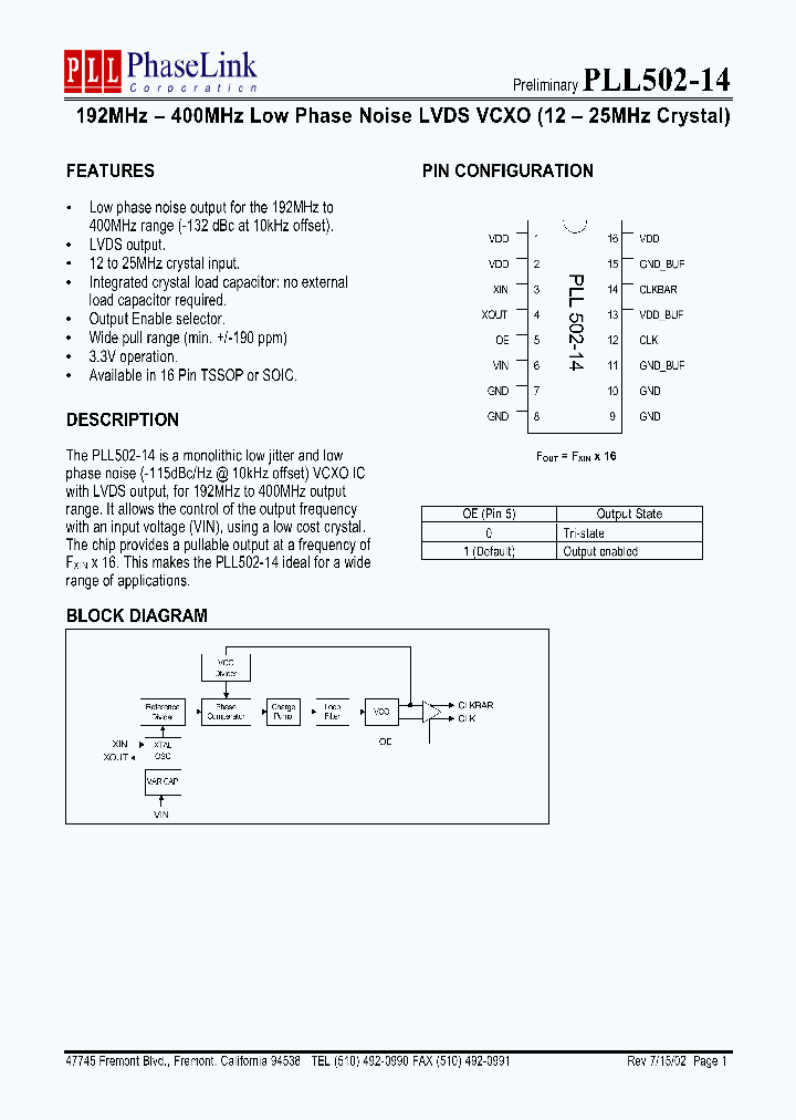 PLL502-14_4789267.PDF Datasheet