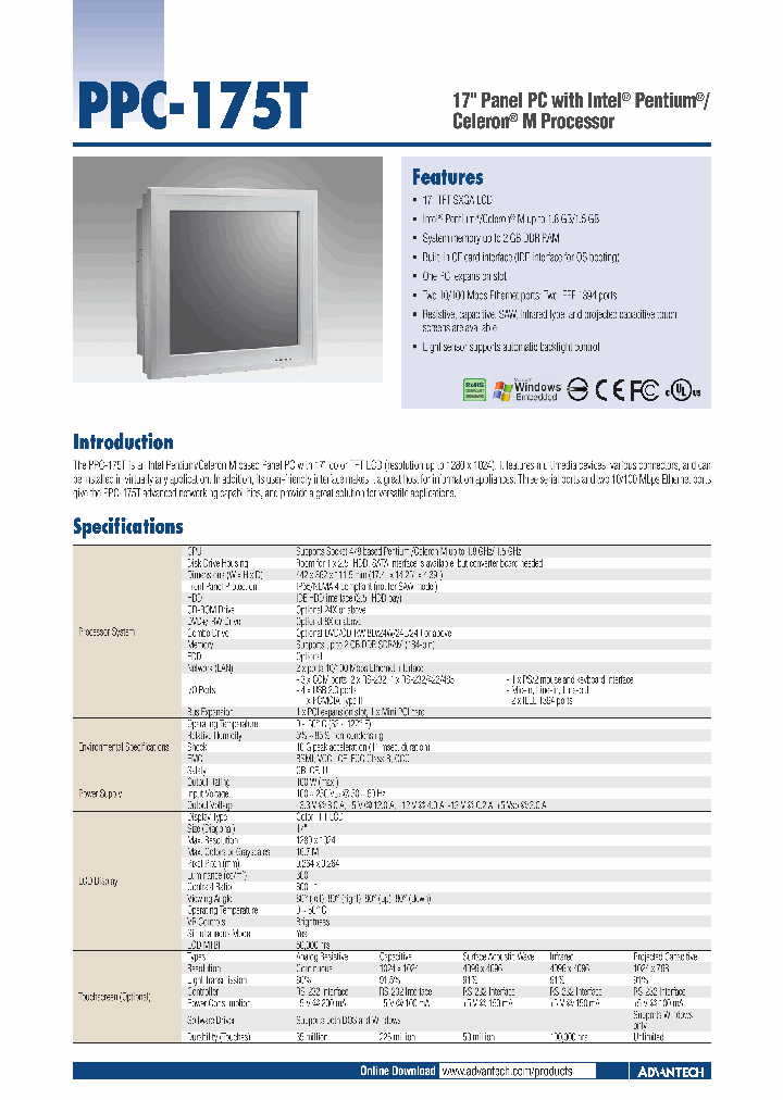 PPC-175T-BARE-CE_4560778.PDF Datasheet