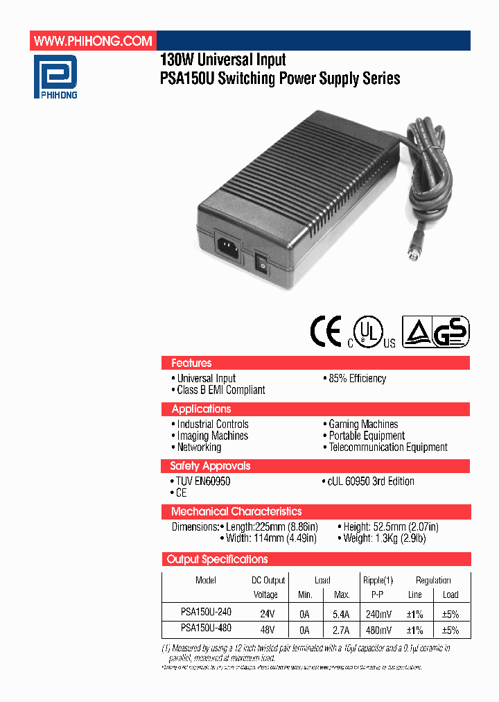 PSA150U-240_4750736.PDF Datasheet