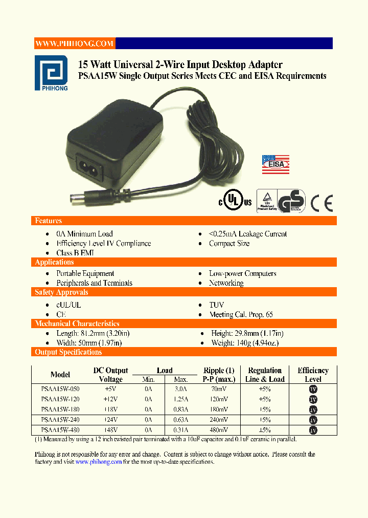 PSAA15W-180_4584439.PDF Datasheet