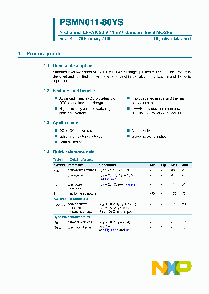 PSMN011-80YS_4670877.PDF Datasheet