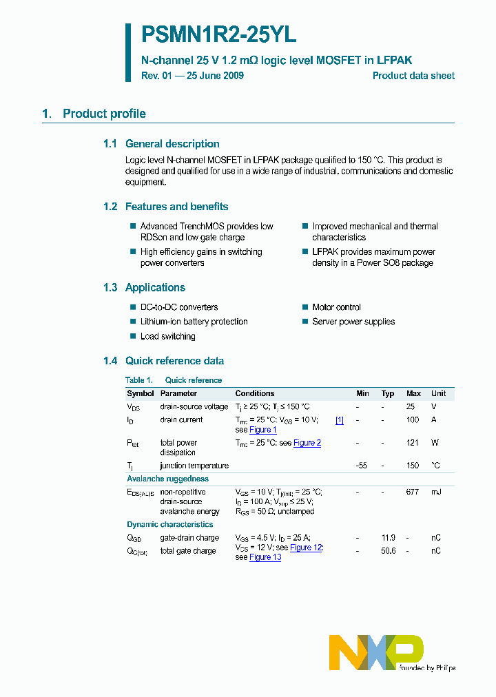 PSMN1R2-25YL_4681693.PDF Datasheet