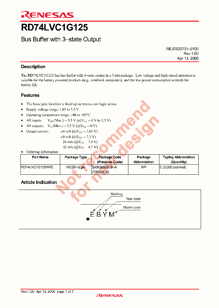 RD74LVC1G125_4491886.PDF Datasheet