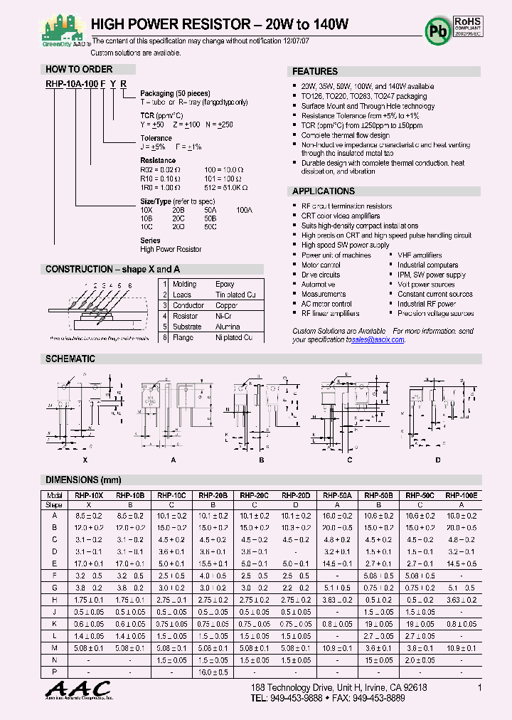 RHP-100A-100FNR_4523702.PDF Datasheet