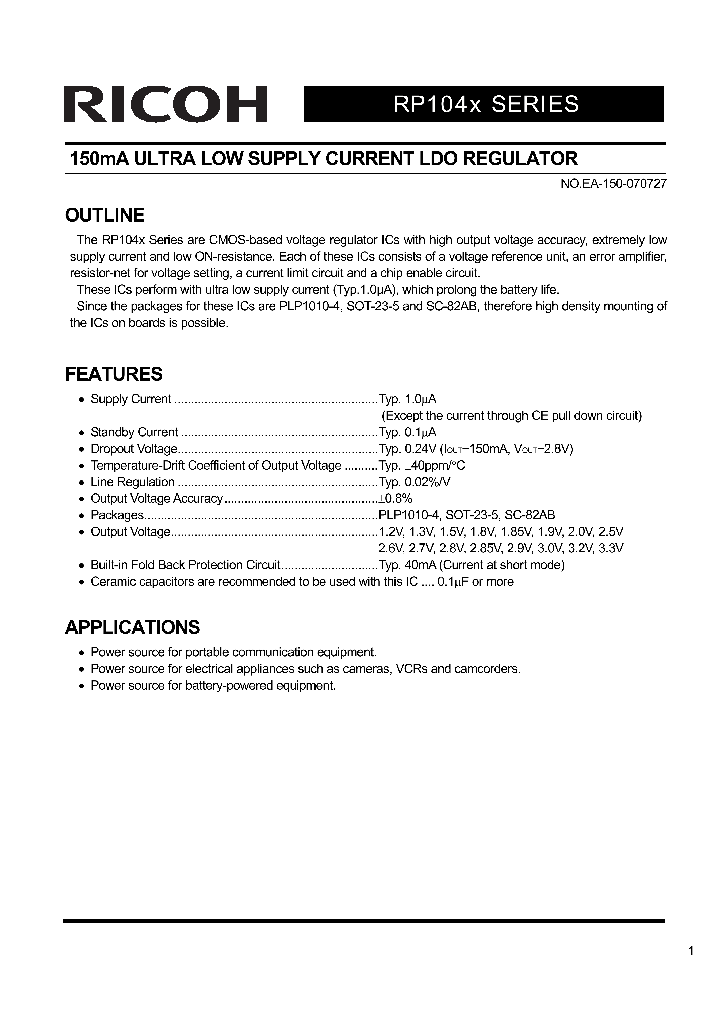 RP104N191B_4546543.PDF Datasheet