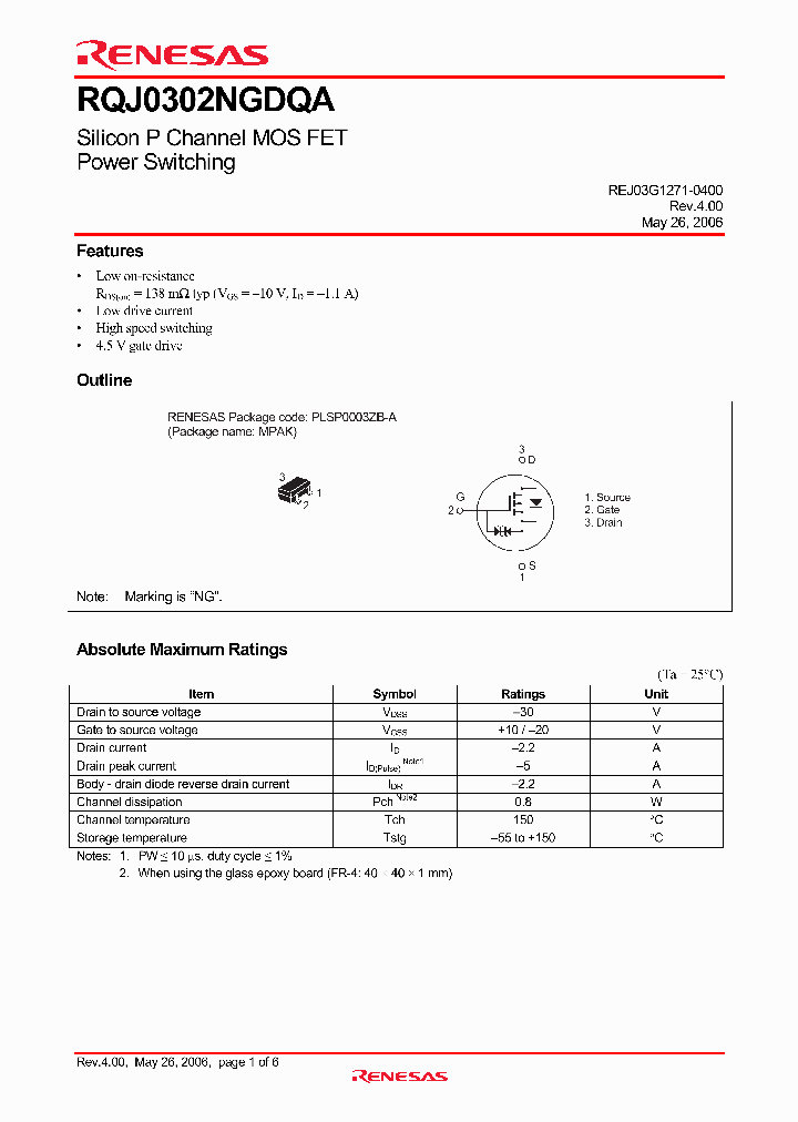 RQJ0302NGDQA_4620770.PDF Datasheet