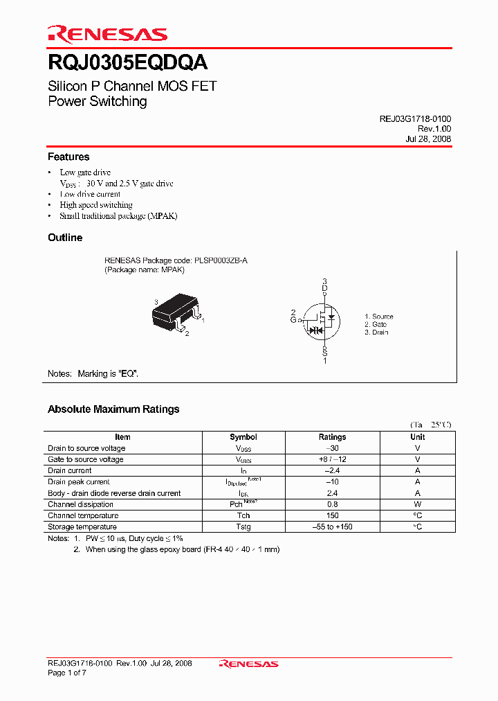 RQJ0305EQDQA_4762897.PDF Datasheet