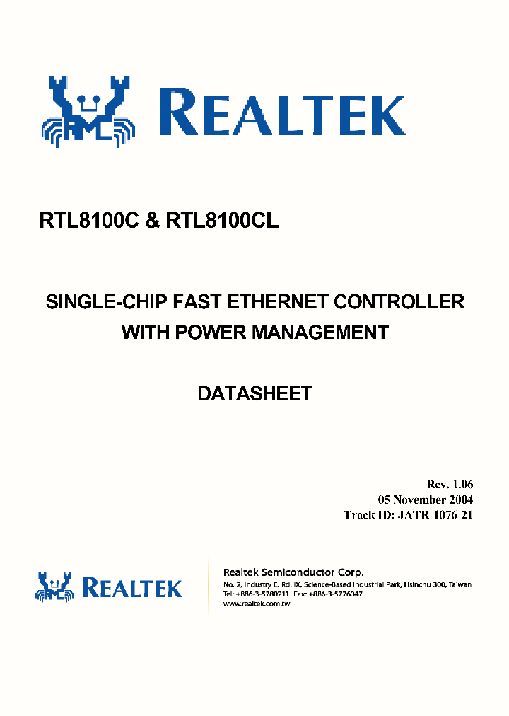 RTL8100C_4877900.PDF Datasheet