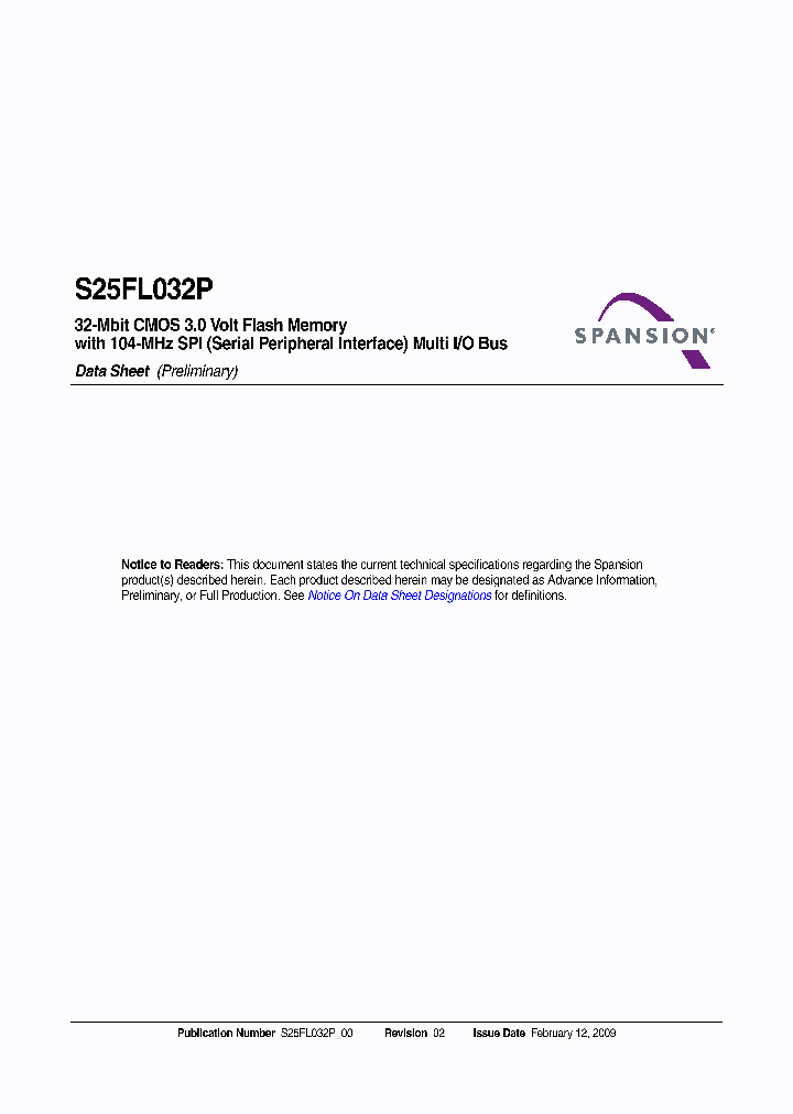 S25FL032P_4723648.PDF Datasheet