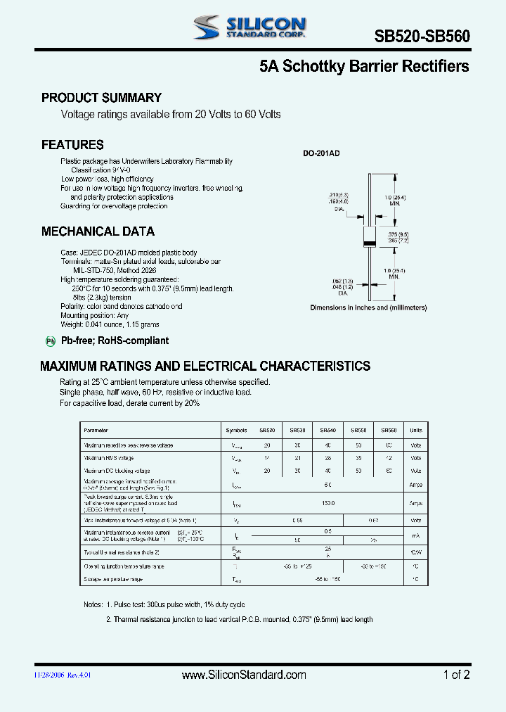 SB520_4600631.PDF Datasheet