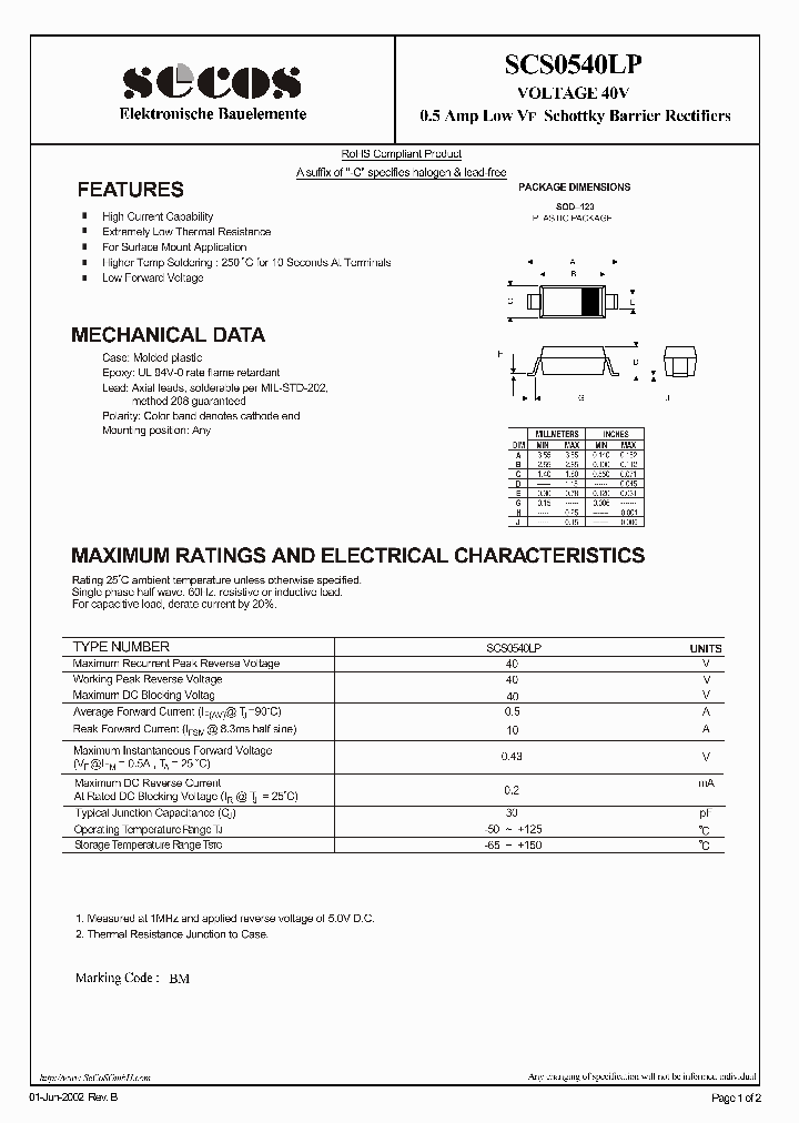 SCS0540LP_4621081.PDF Datasheet