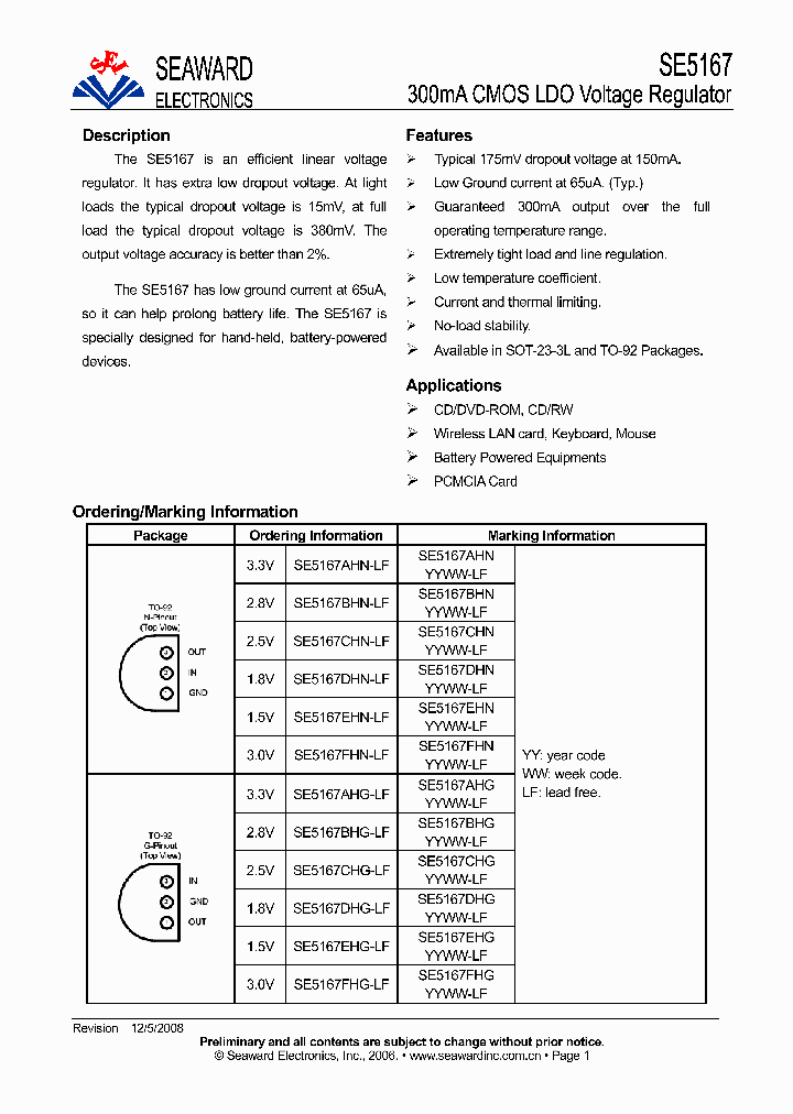 SE5167CLN-LF_4451494.PDF Datasheet