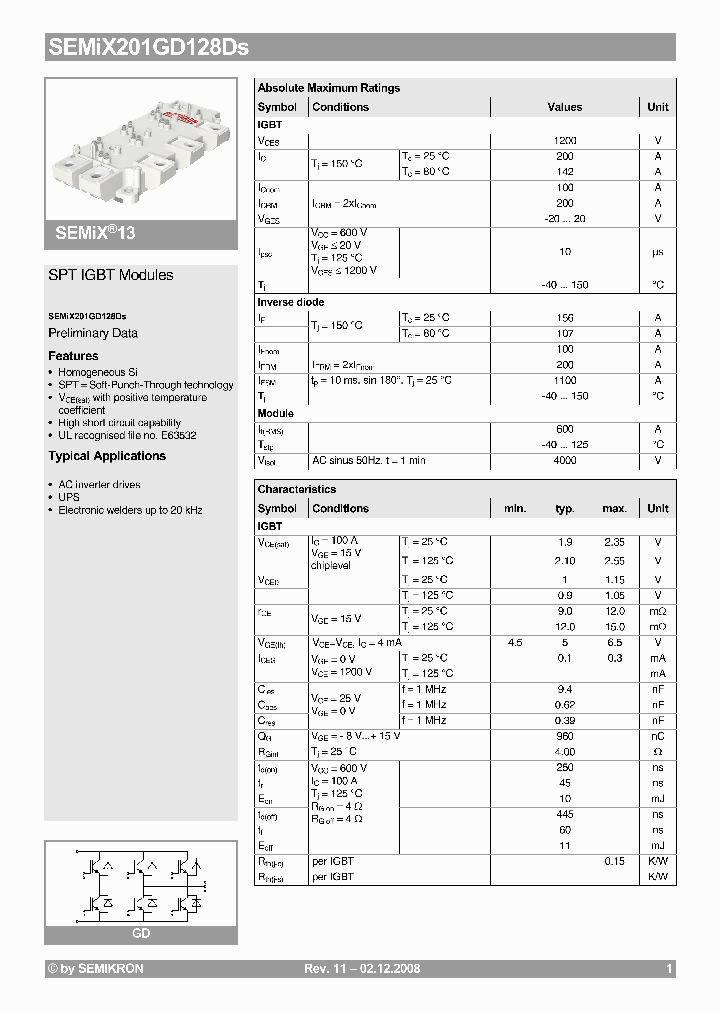 SEMIX201GD128DS08_4532636.PDF Datasheet