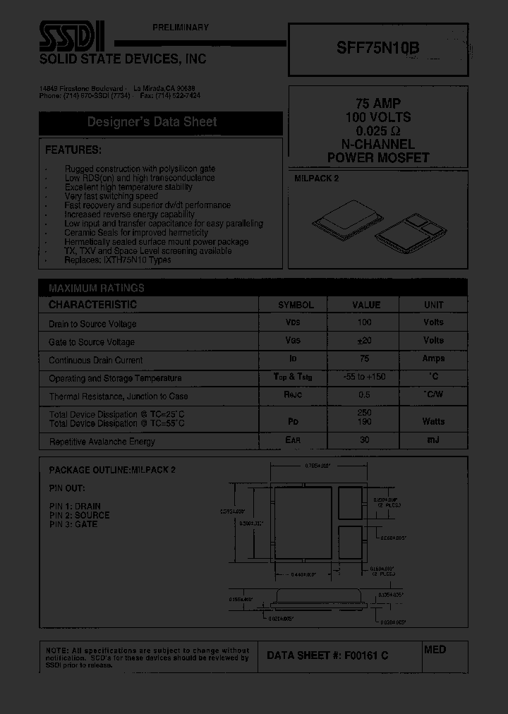 SFF75N10B_4599149.PDF Datasheet