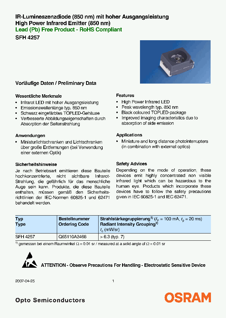 SFH4257_4408882.PDF Datasheet