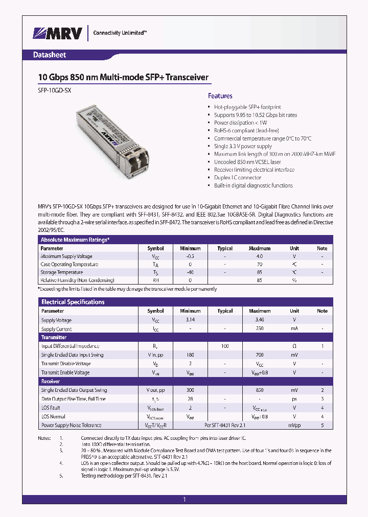 SFP-10GD-SX_4873099.PDF Datasheet