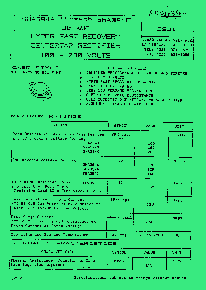 SHA394A_4320724.PDF Datasheet