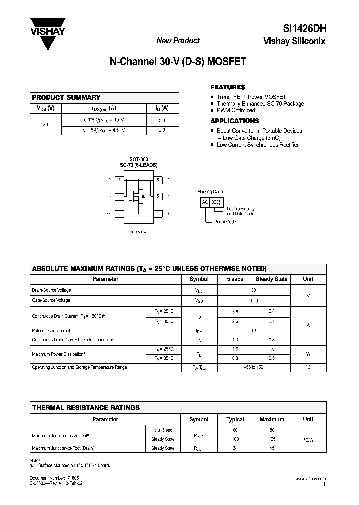 SI1426DH08_4345657.PDF Datasheet