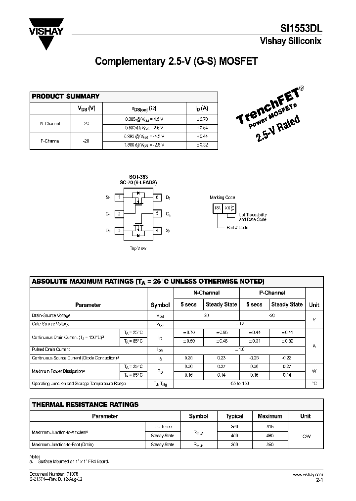 SI1553DL_4380930.PDF Datasheet