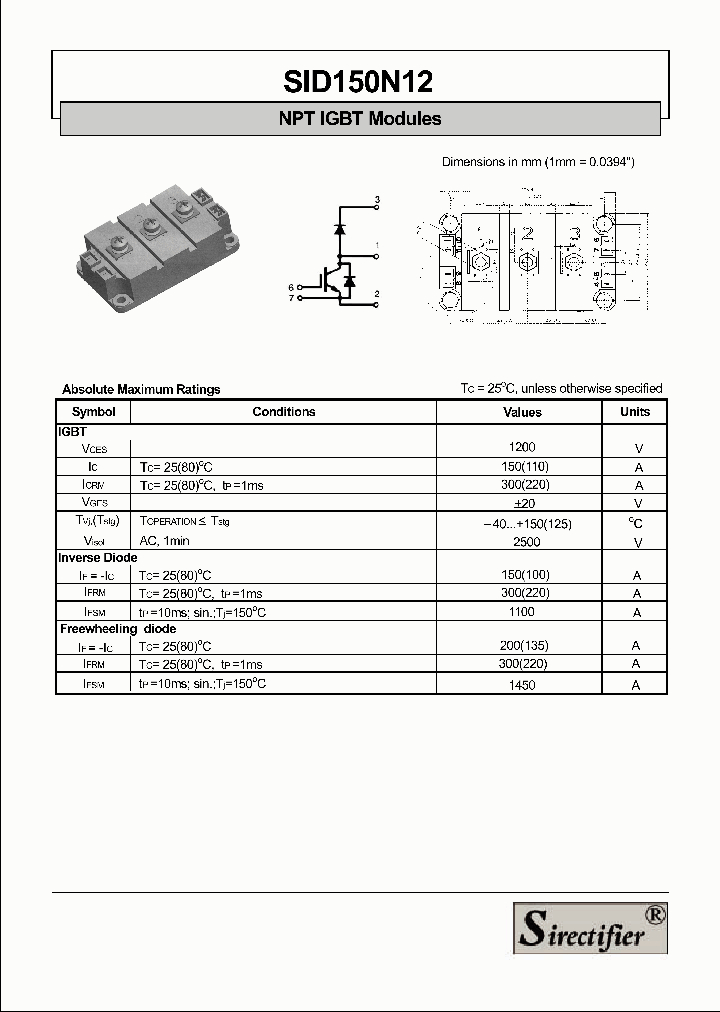 SID150N12_4193793.PDF Datasheet