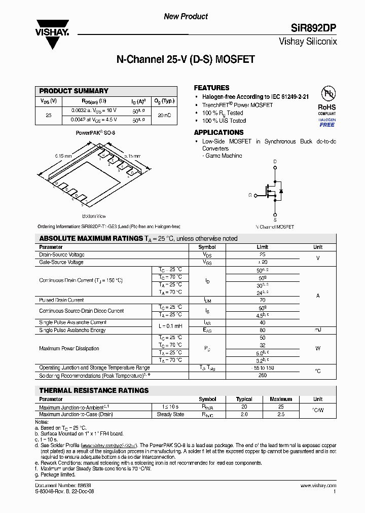 SIR892DP_4543258.PDF Datasheet
