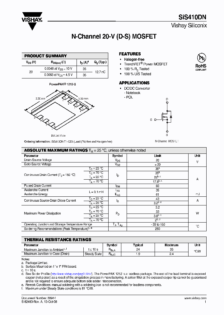 SIS410DN_4398232.PDF Datasheet